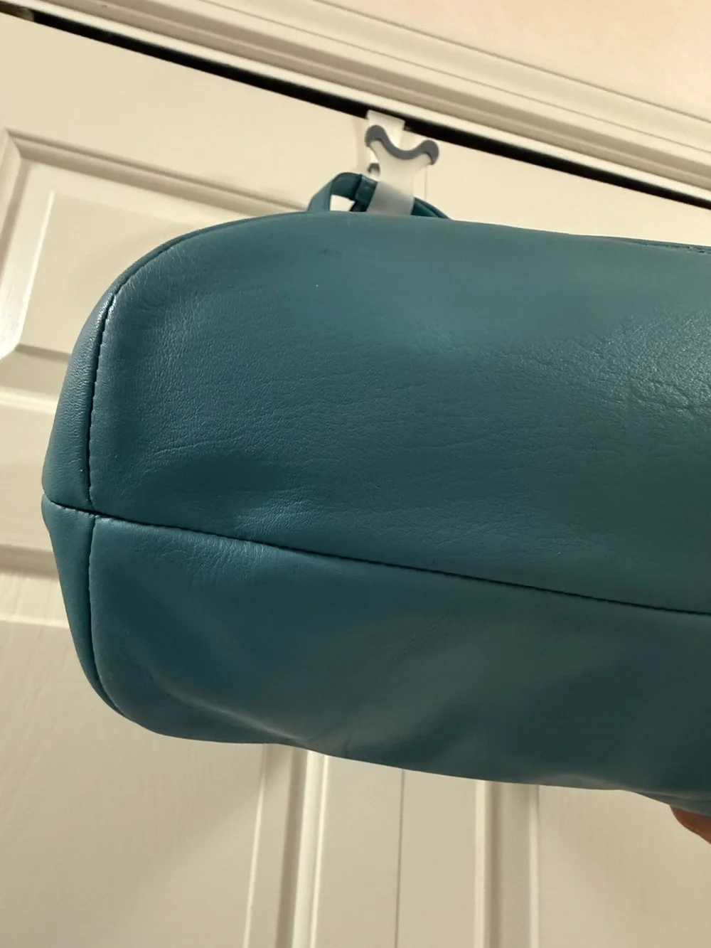 Coach Campbell Belle Carryall Robin’s Egg Blue Leather Shoulder Tote NWT